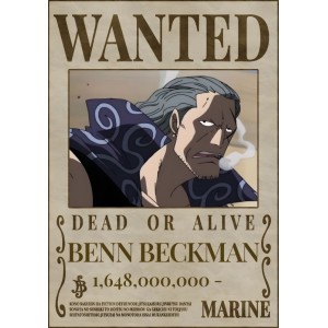 Placa Decorativa OnePiece Wanted Ben Beckman